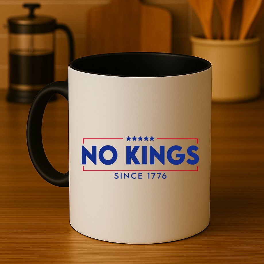 No Kings Since 1776 Simple Logo Mug