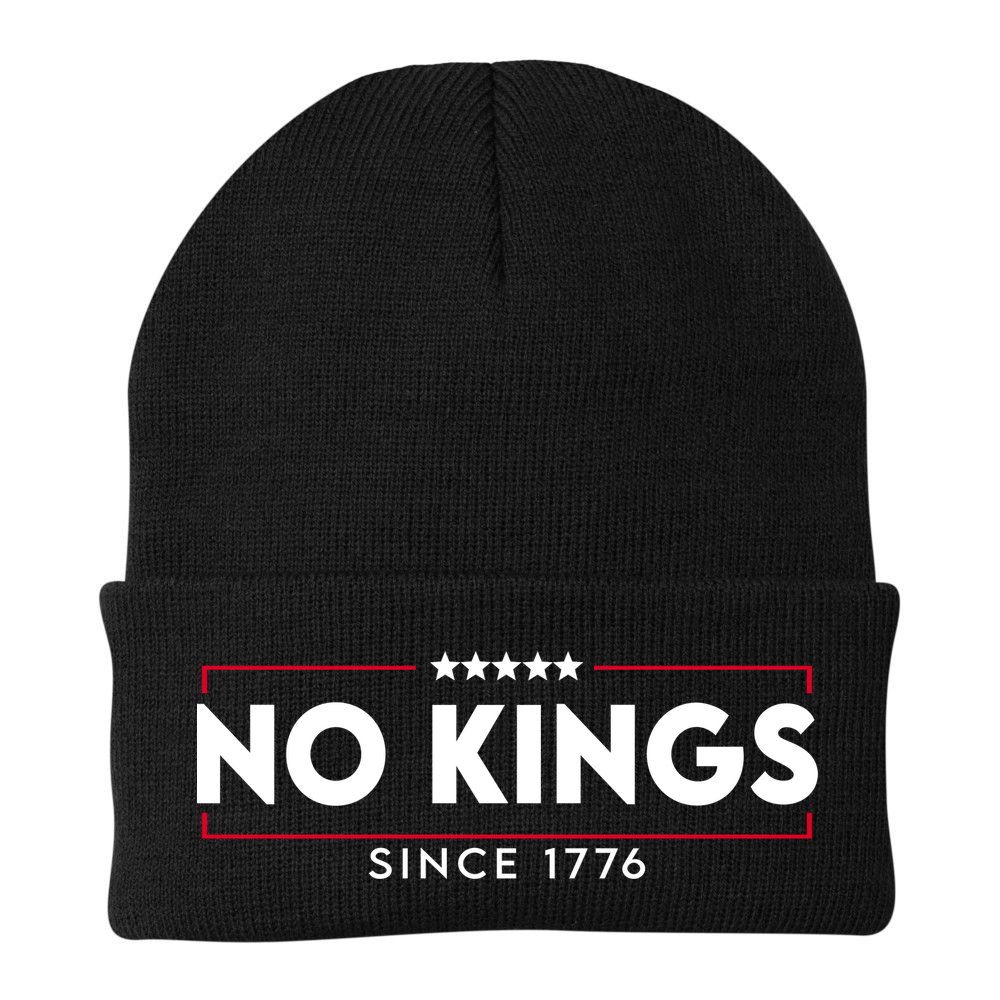 No Kings Since 1776 Simple Logo Beanie