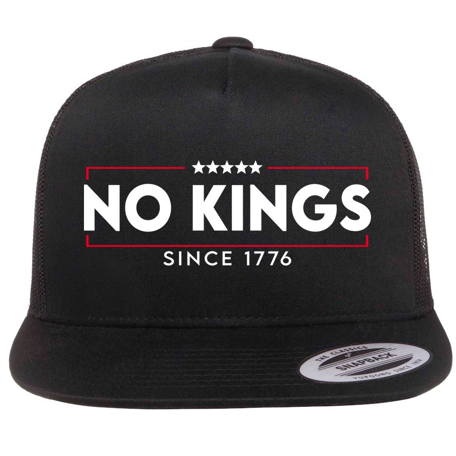 No Kings Since 1776 Simple Logo Flat Bill Trucker Hat