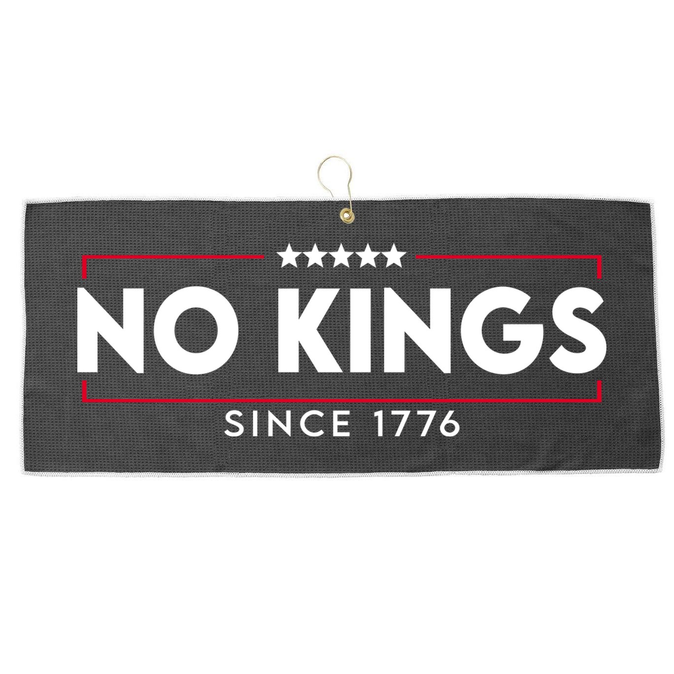 No Kings Since 1776 Simple Logo Large Microfiber Waffle Golf Towel