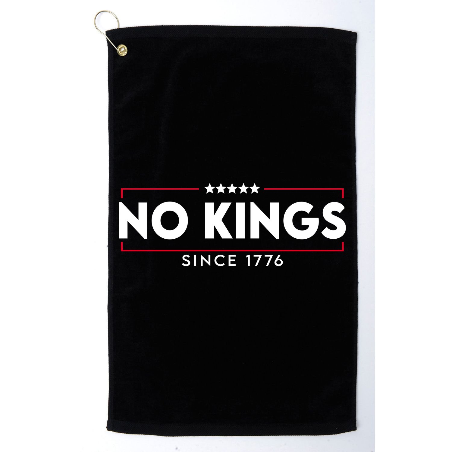 No Kings Since 1776 Simple Logo Golf Towel