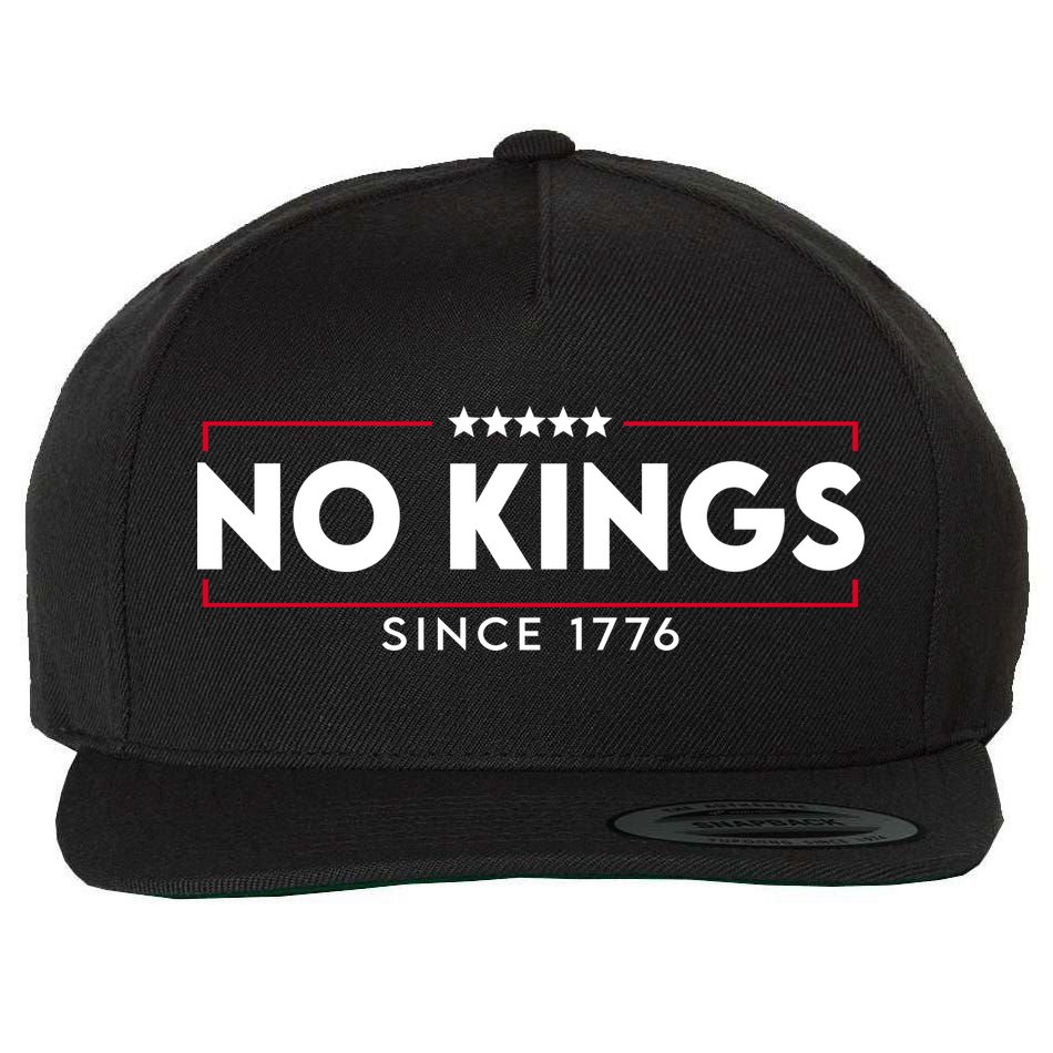 No Kings Since 1776 Simple Logo Wool Snapback Cap