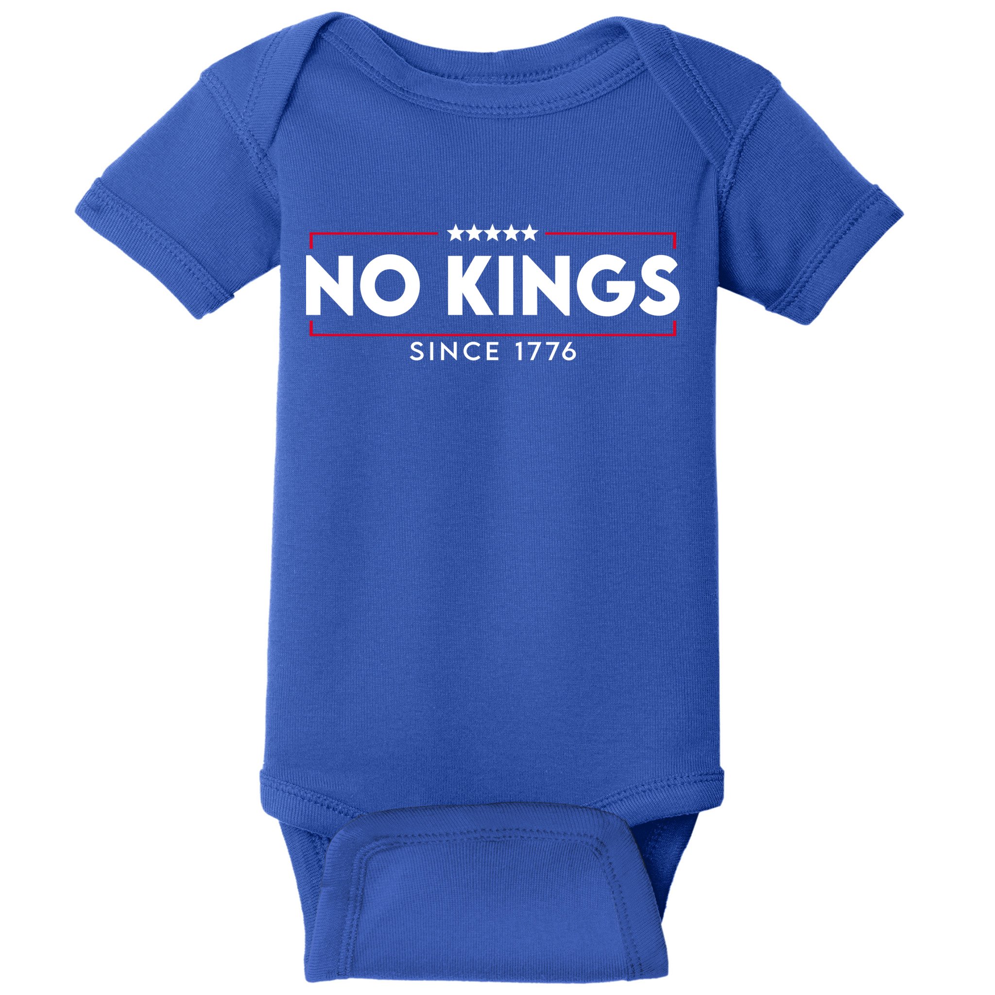 No Kings Since 1776 Simple Logo Baby Bodysuit