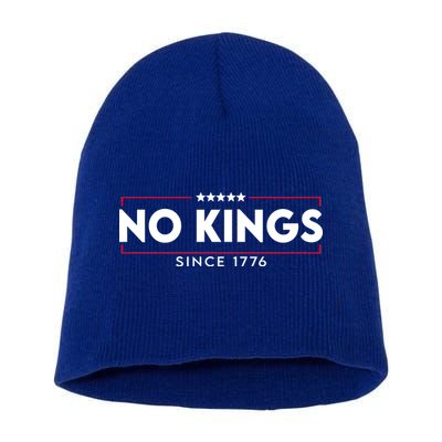 No Kings Since 1776 Simple Logo Short Acrylic Beanie