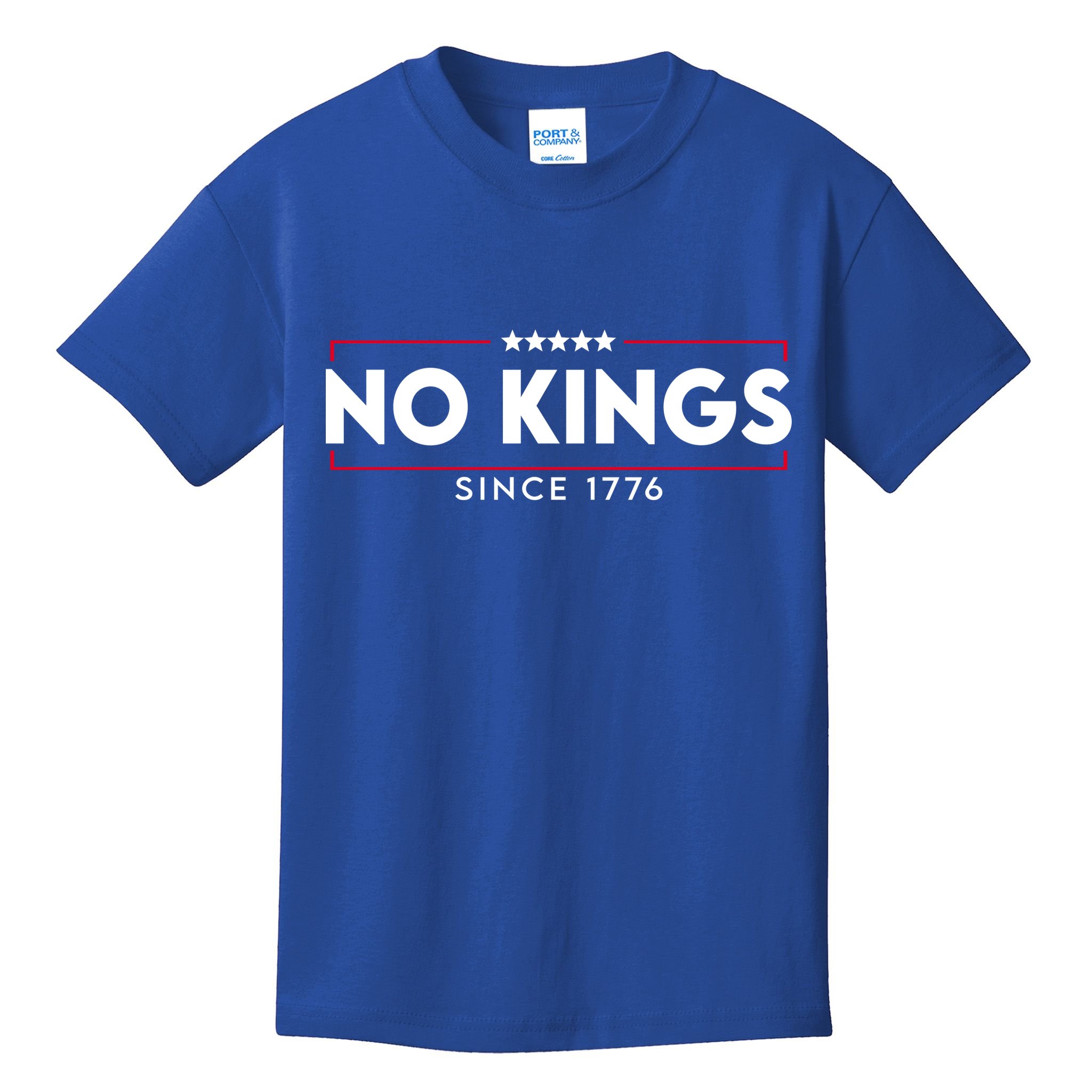 No Kings Since 1776 Simple Logo Kids T-Shirt