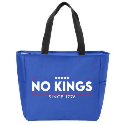 No Kings Since 1776 Simple Logo Zip Tote Bag