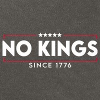 No Kings Since 1776 Simple Logo Cotton Canvas Backpack
