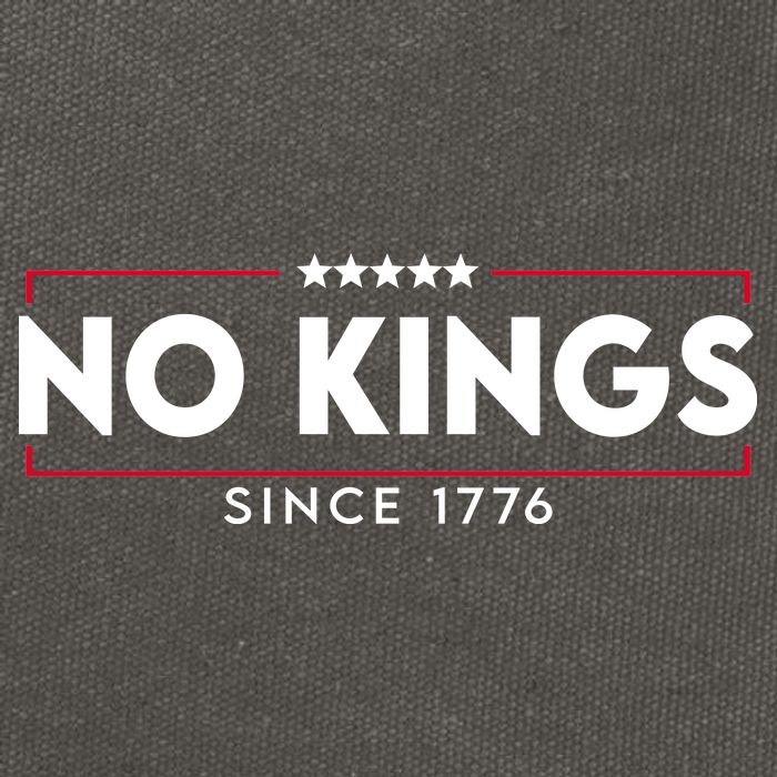 No Kings Since 1776 Simple Logo Cotton Canvas Backpack
