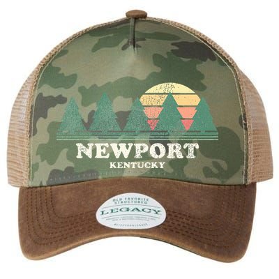 Newport Ky Vintage Throwback Retro 70s Design Legacy Tie Dye Trucker Hat