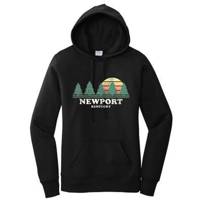 Newport Ky Vintage Throwback Retro 70s Design Women's Pullover Hoodie