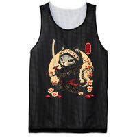 Ninja Kitten Warriors Japanese Samurai Cat Tattoo Kawaii Ninja Cat Mesh Reversible Basketball Jersey Tank