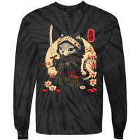 Ninja Kitten Warriors Japanese Samurai Cat Tattoo Kawaii Ninja Cat Tie-Dye Long Sleeve Shirt