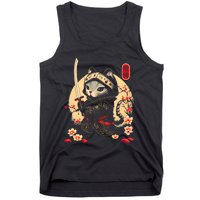 Ninja Kitten Warriors Japanese Samurai Cat Tattoo Kawaii Ninja Cat Tank Top