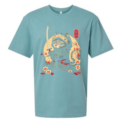 Ninja Kitten Warriors Japanese Samurai Cat Tattoo Kawaii Ninja Cat Sueded Cloud Jersey T-Shirt