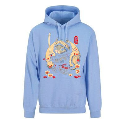 Ninja Kitten Warriors Japanese Samurai Cat Tattoo Kawaii Ninja Cat Unisex Surf Hoodie