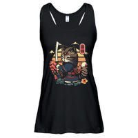 Ninja Kitten Warriors Japanese Samurai Cat Tattoo Kawaii Ninja Cat Ladies Essential Flowy Tank