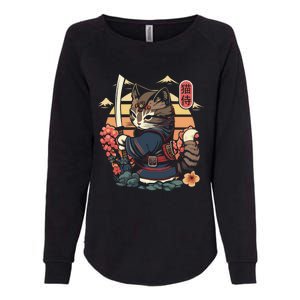 Ninja Kitten Warriors Japanese Samurai Cat Tattoo Kawaii Ninja Cat Womens California Wash Sweatshirt