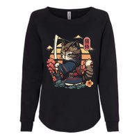 Ninja Kitten Warriors Japanese Samurai Cat Tattoo Kawaii Ninja Cat Womens California Wash Sweatshirt