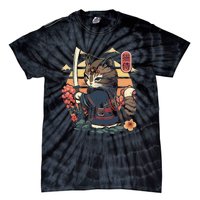 Ninja Kitten Warriors Japanese Samurai Cat Tattoo Kawaii Ninja Cat Tie-Dye T-Shirt