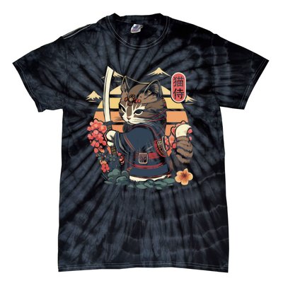 Ninja Kitten Warriors Japanese Samurai Cat Tattoo Kawaii Ninja Cat Tie-Dye T-Shirt