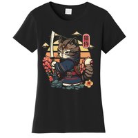 Ninja Kitten Warriors Japanese Samurai Cat Tattoo Kawaii Ninja Cat Women's T-Shirt