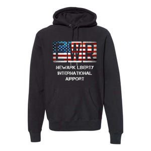 Newark Liberty Airport Ewr Aviation Present Premium Hoodie