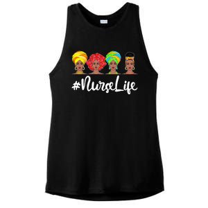 Nurse Life Afro Melanin Black Nurse Nursing Juneteenth Gift Ladies PosiCharge Tri-Blend Wicking Tank