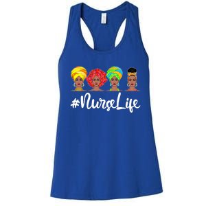 Nurse Life Afro Melanin Black Nurse Nursing Juneteenth Gift Women's Racerback Tank