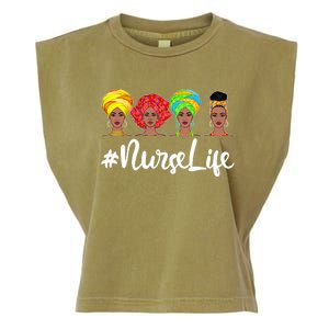 Nurse Life Afro Melanin Black Nurse Nursing Juneteenth Gift Garment-Dyed Women's Muscle Tee