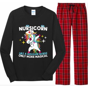 Nursicorn Like A Regular Nurse Dabbing Unicorn Nurse Rn Cool Gift Long Sleeve Pajama Set