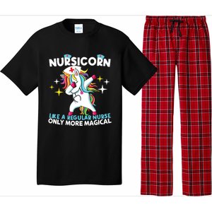 Nursicorn Like A Regular Nurse Dabbing Unicorn Nurse Rn Cool Gift Pajama Set