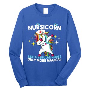 Nursicorn Like A Regular Nurse Dabbing Unicorn Nurse Rn Cool Gift Long Sleeve Shirt