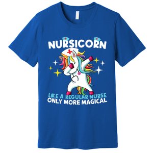 Nursicorn Like A Regular Nurse Dabbing Unicorn Nurse Rn Cool Gift Premium T-Shirt