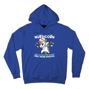 Nursicorn Like A Regular Nurse Dabbing Unicorn Nurse Rn Cool Gift Tall Hoodie