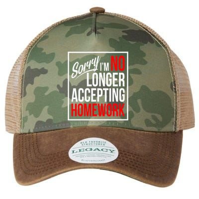 No Longer Accepting Homework Funny School Legacy Tie Dye Trucker Hat