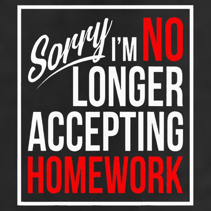 No Longer Accepting Homework Funny School 25L Jumbo Tote
