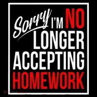 No Longer Accepting Homework Funny School Zip Tote Bag