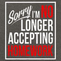 No Longer Accepting Homework Funny School Cotton Canvas Backpack