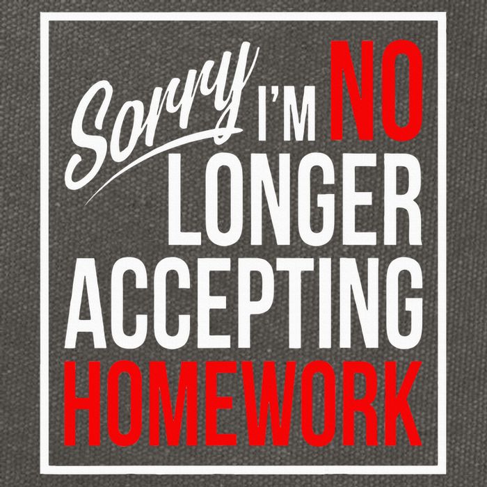 No Longer Accepting Homework Funny School Cotton Canvas Backpack
