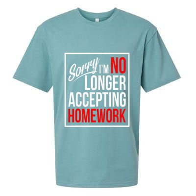No Longer Accepting Homework Funny School Sueded Cloud Jersey T-Shirt