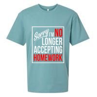 No Longer Accepting Homework Funny School Sueded Cloud Jersey T-Shirt