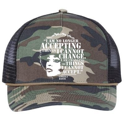 No Longer Accepting Things I Cannot Change Retro Rope Trucker Hat Cap