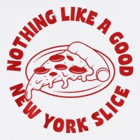 Nothing Like A Good New York Slice Front Back Print Flat Bill Trucker Hat