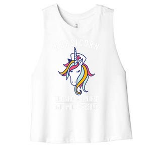 Nursicorn Like A Normal Nurse Cute Nurse Unicorn Gift Women's Racerback Cropped Tank