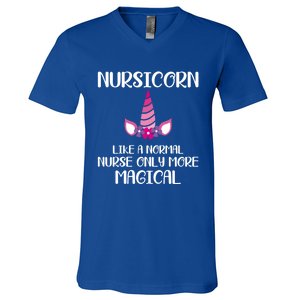 Nursicorn Like A Normal Nurse Only More Magical Gift V-Neck T-Shirt