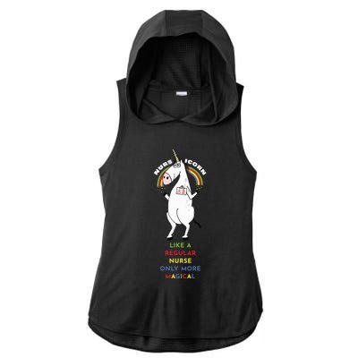 Nursicorn Like A Regular Nurse Only More Magical Great Gift Ladies PosiCharge Tri-Blend Wicking Draft Hoodie Tank