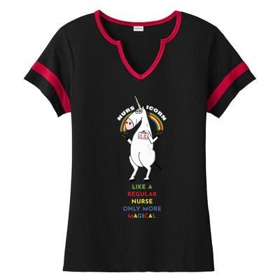 Nursicorn Like A Regular Nurse Only More Magical Great Gift Ladies Halftime Notch Neck Tee