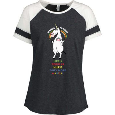 Nursicorn Like A Regular Nurse Only More Magical Great Gift Enza Ladies Jersey Colorblock Tee