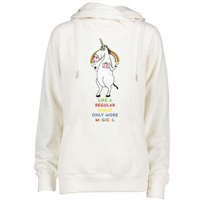 Nursicorn Like A Regular Nurse Only More Magical Great Gift Womens Funnel Neck Pullover Hood