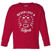 Never Lost A Tailgate Toddler Long Sleeve Shirt